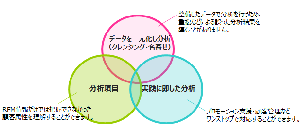 図:顧客データのクレンジング・名寄せ、顧客分析